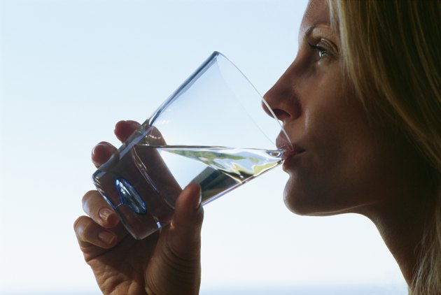 Woman drinking water