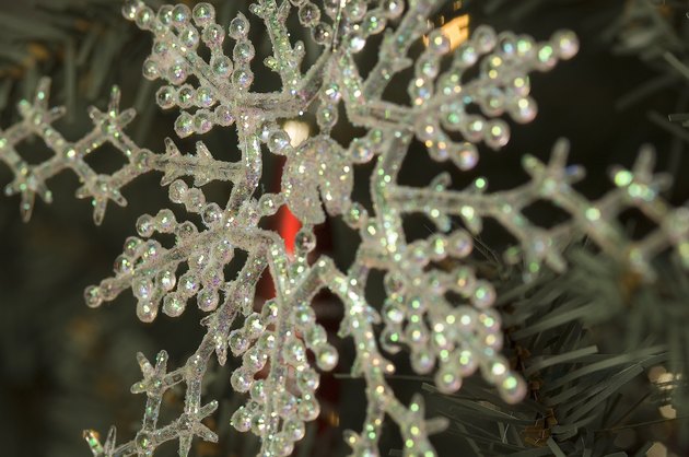 Close-up of snowflake ornament