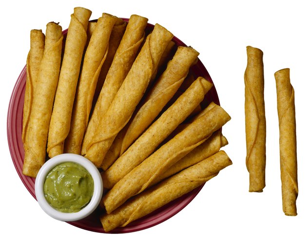 Taquitos with guacamole