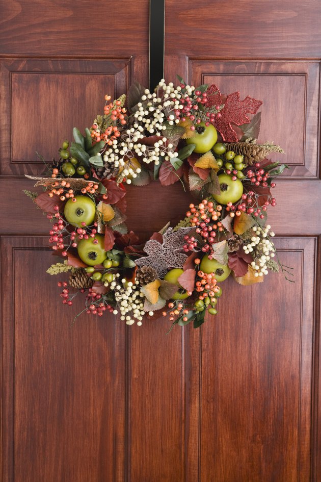 Wreath on door