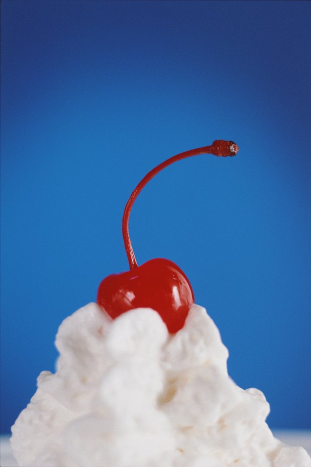 Cherry in whipped cream