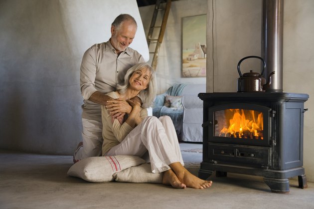 Loving couple at home