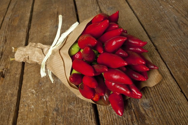 Bunch of red hot pepper