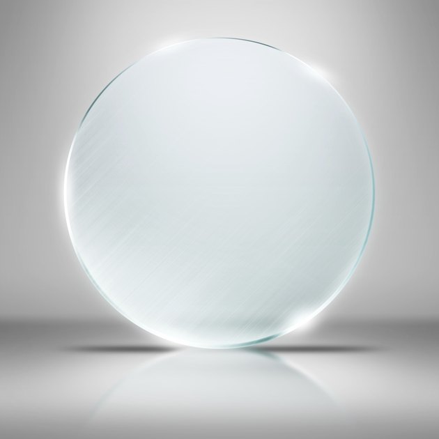 Photo of blank glass plate with copy space