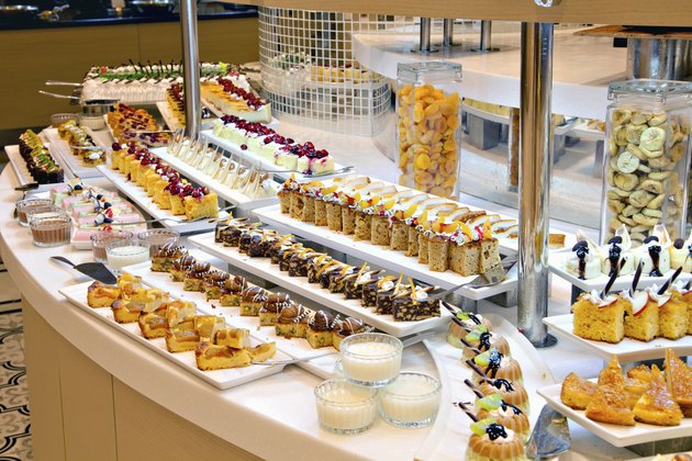 Groups of Buffet food in the Restaurant