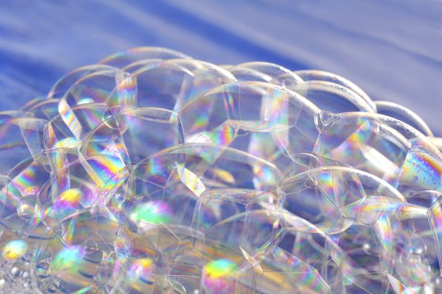bright soap bubbles