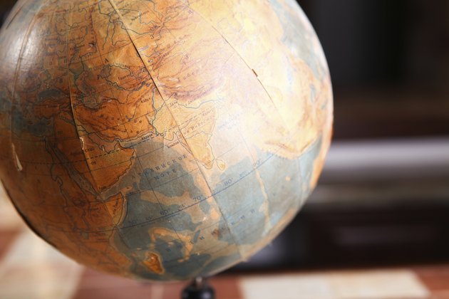 Old globe of the world