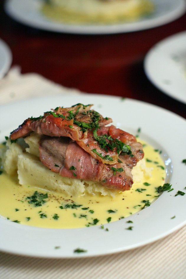 Veal Scallopini with Beure Blanc, portrait