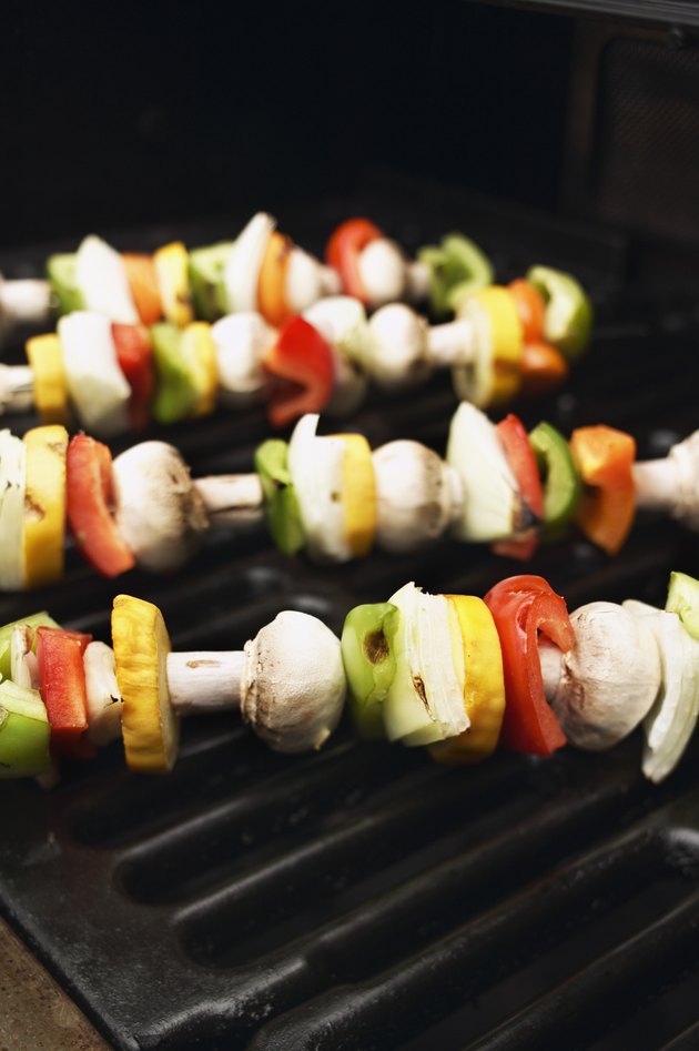 Kabobs on grill