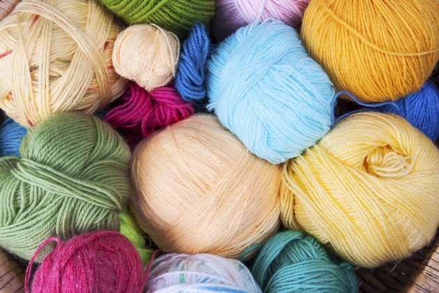 Knitting wool ball