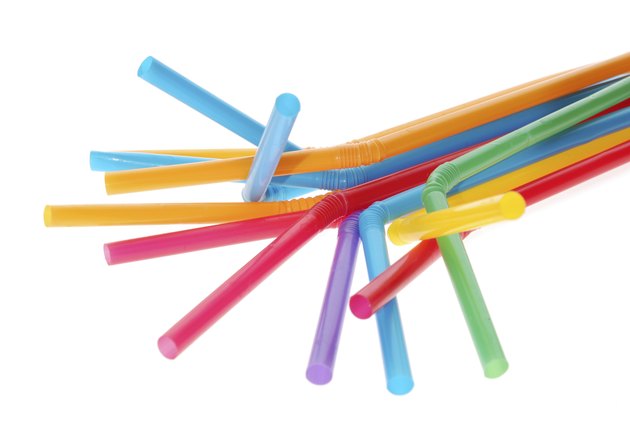 Colorful drinking straws
