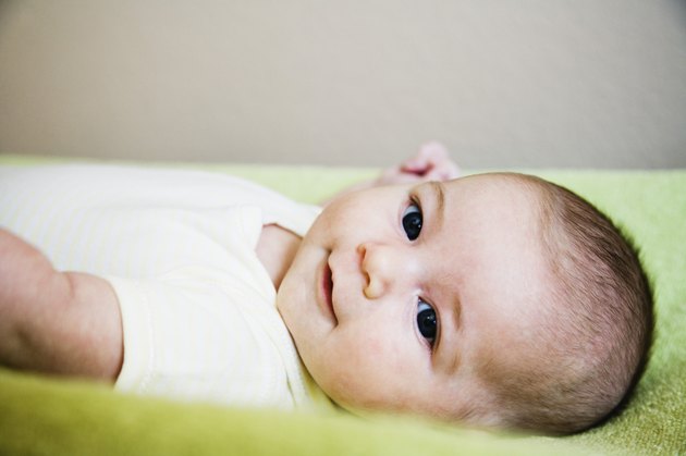 Baby girl lying down