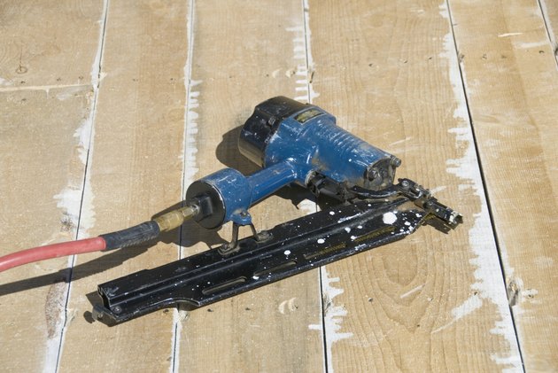 Nail Gun – Framing Nailer - Lying on Roof Boards