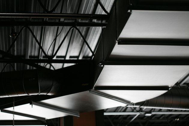 Duct on ceiling in warehouse