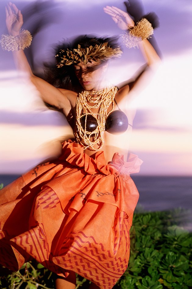 Hula dancer dancing, Hawaii