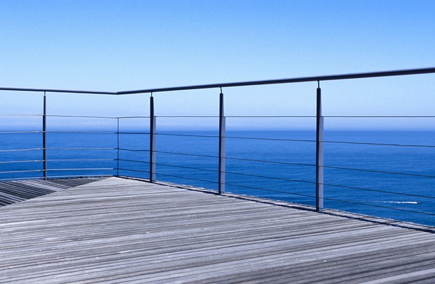 Balcony overlooking sea