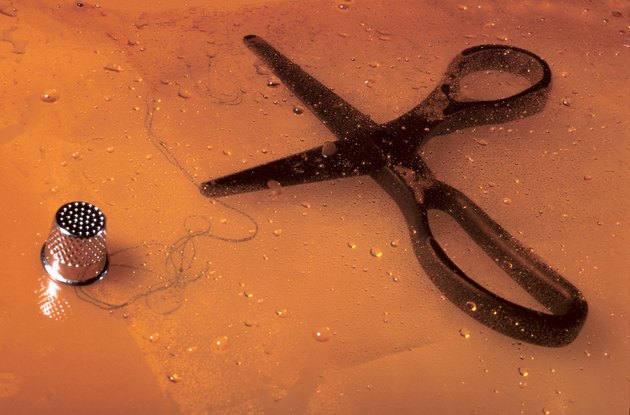 Scissors and thimble