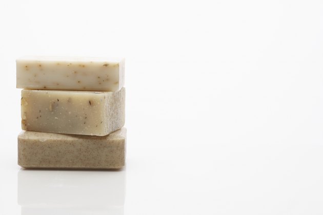Three bars of almond soap