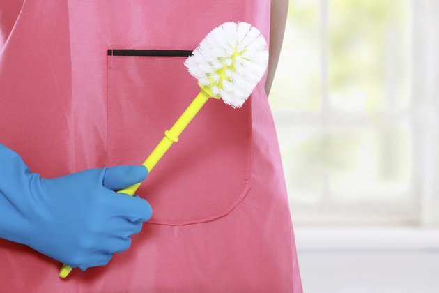 hand holding closet brush