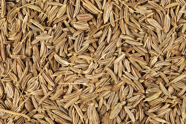 cumin seeds macro as background