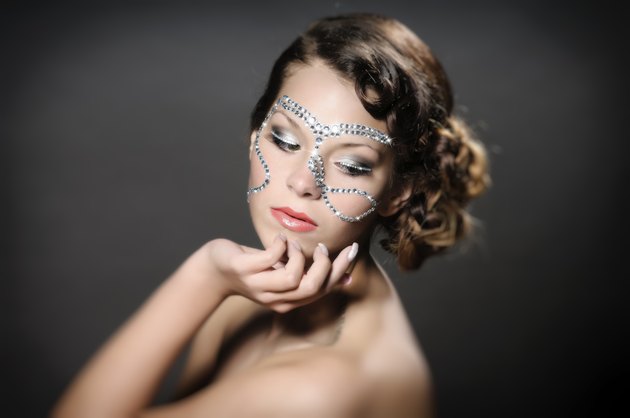 Girl with diamond make up