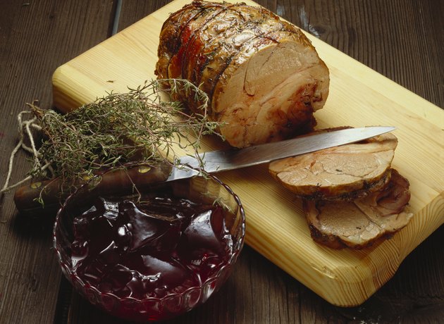 Rolled Roast Pork with Cranberry Jelly