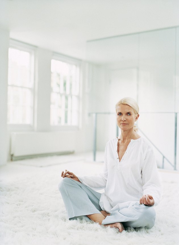 Portrait of a Mature Woman Meditating