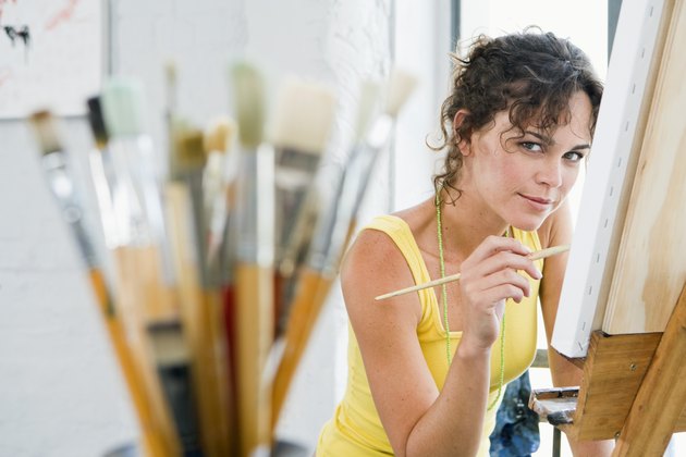 Woman painting