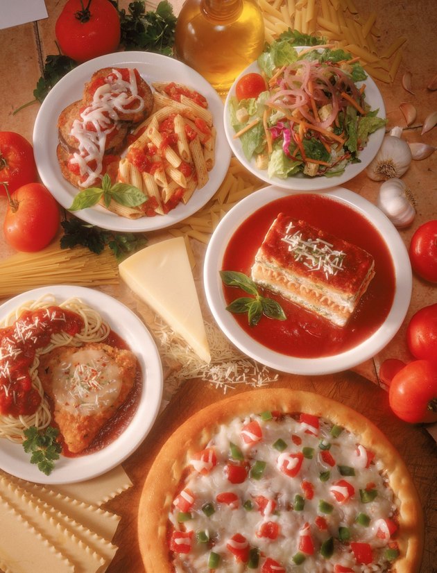 Spread of Italian food