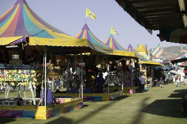Shoe tents in amusement park