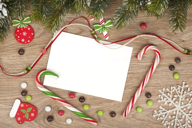 Blank christmas greeting card