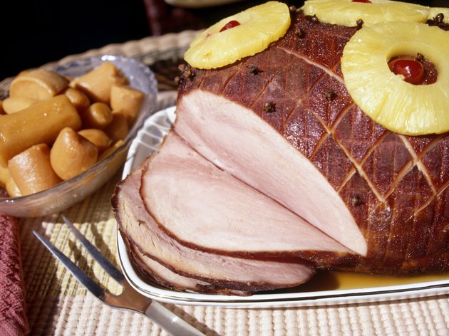 A cooked ham