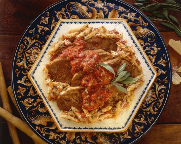 Pork chops and pasta