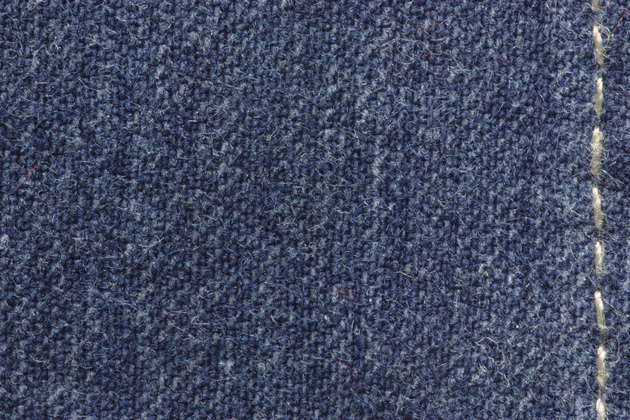 Seam on denim clothing
