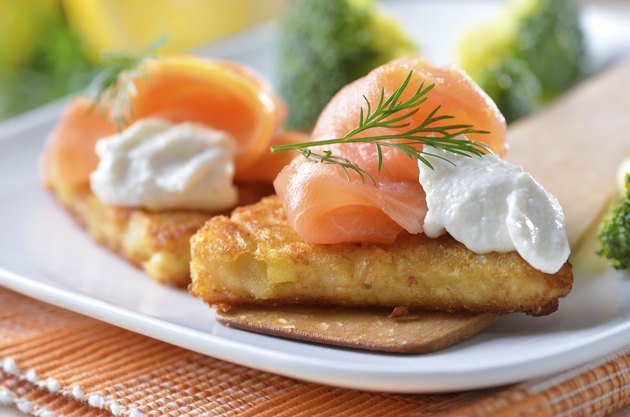 Potato patties with salmon