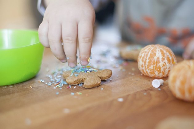 Family Working On gingerbread