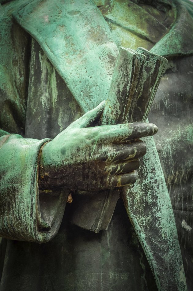 Classical Academic Statue With Scroll