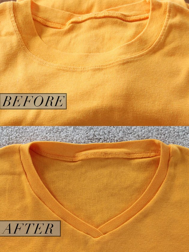 How to Turn a Crew Neck T-Shirt Into a V-Neck | eHow