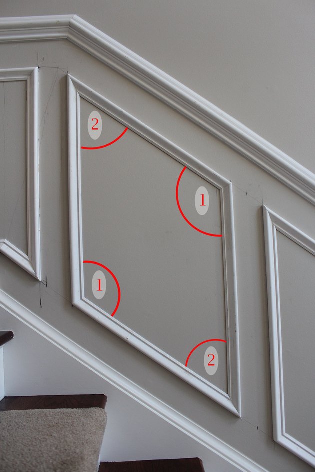 different angles hallway panelling DIY