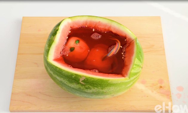 Halloween Food: Alien Baby in a Watermelon Womb