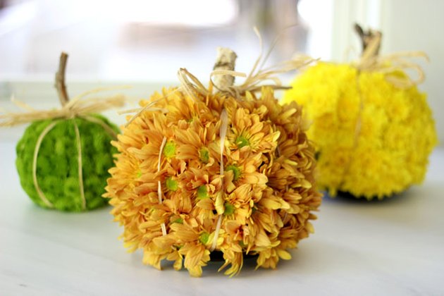 How to Create Seasonal Pumpkin-Shaped Floral Arrangements