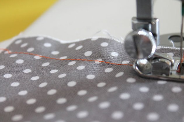 Practice sewing a straight line.
