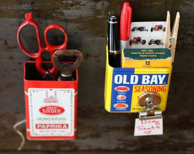 Make Mini Kitchen Organizers Out of Empty Spice Tins Tutorial