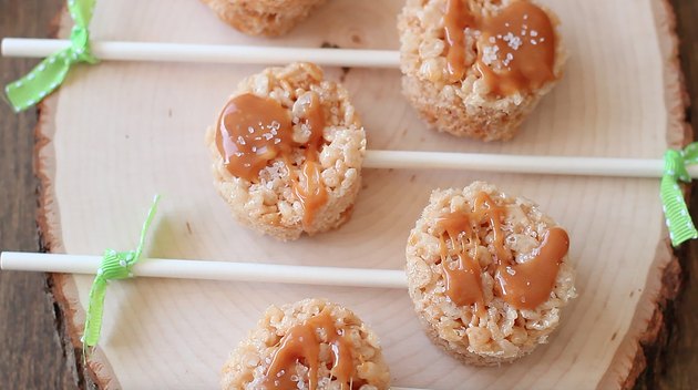 Salted Caramel Rice Krispie Pops