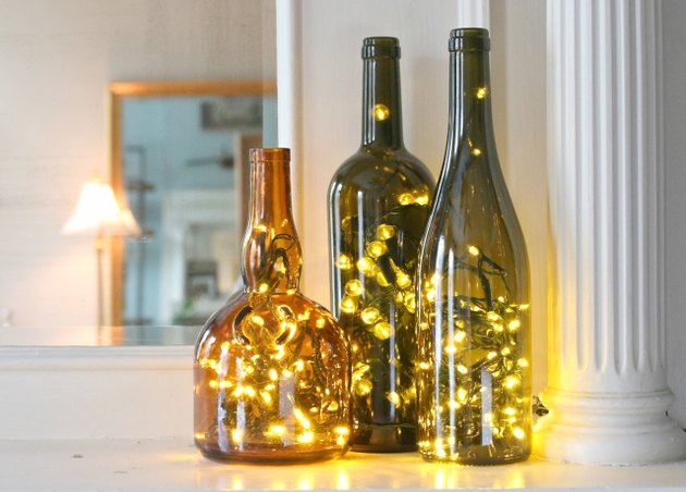 How to Put Christmas Lights in a Wine Bottle