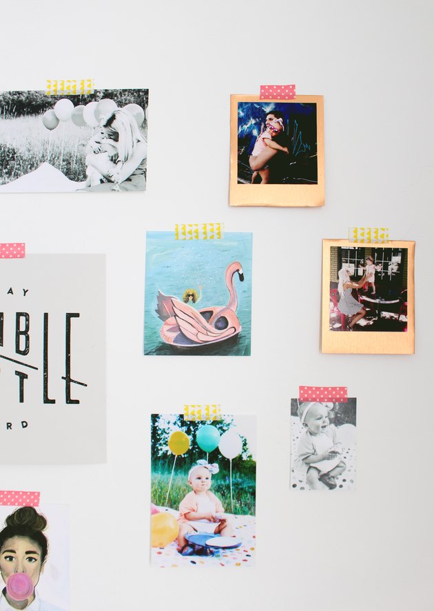 DIY Metallic Polaroid Frames