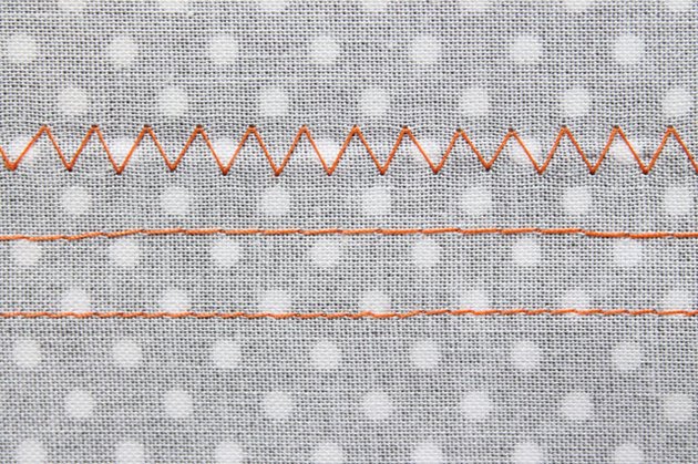 different stitch types: zig zag, basting, straight