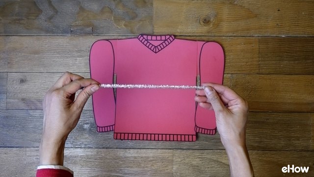 Decorating paper template for Ugly Christmas Sweater Gift Wrap