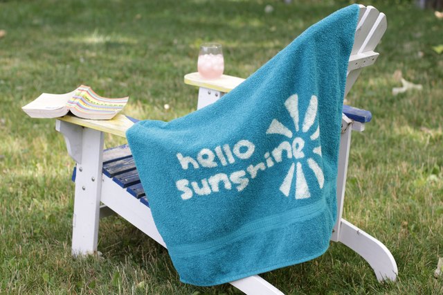 Make a fun fashion statement this summer by creating your own customized beach towel design with bleach.