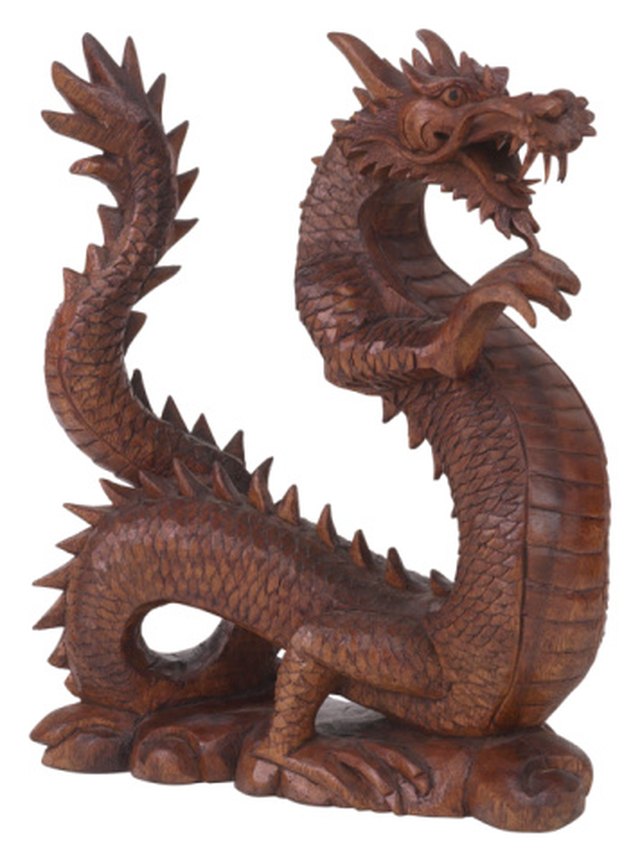 clay sculptures of dragons